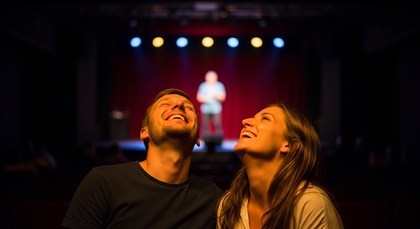 Stand-up wieczór + drink w klubie — śmiech i rozmowy — Letnia randka w Warszawie