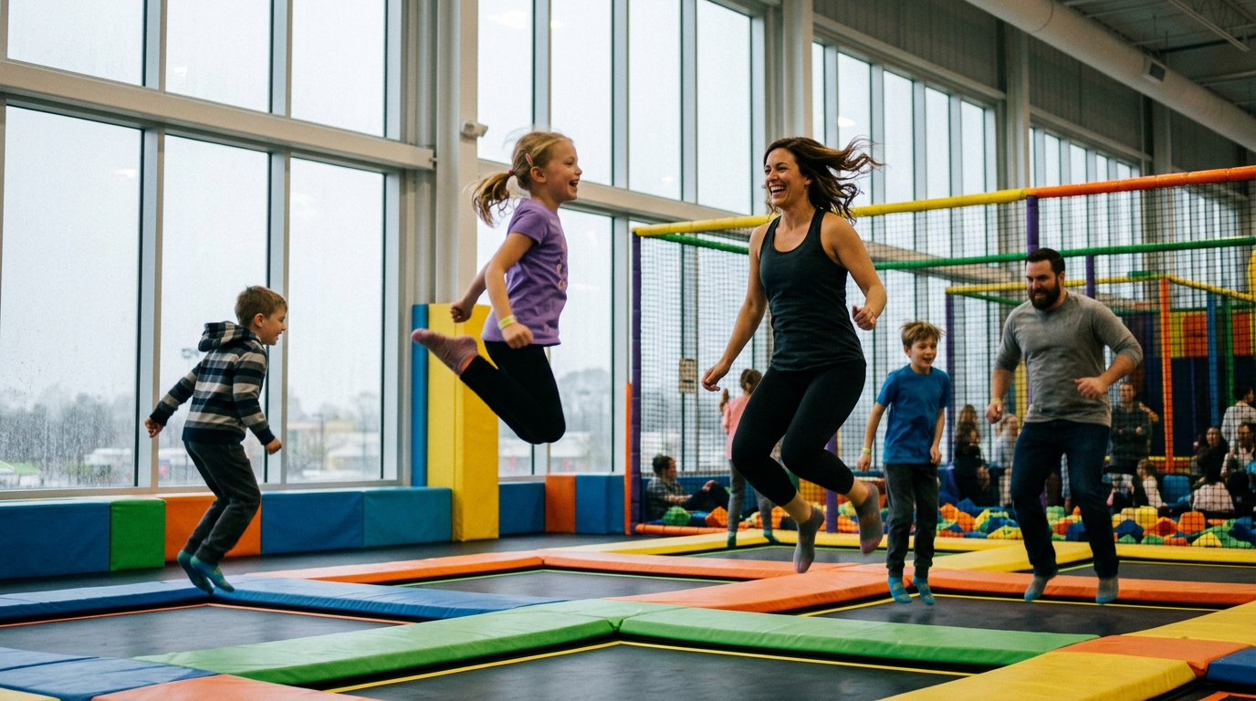 Ruch pod dachem: trampoliny i sale zabaw — Co robić w Krakowie, gdy pada - 15 pomysłów pod dachem