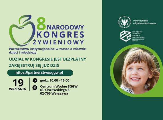 VIII Narodowy Kongres Żywieniowy – Partnerstwo instytucjonalne w trosce o zdrowie dzieci i młodzieży