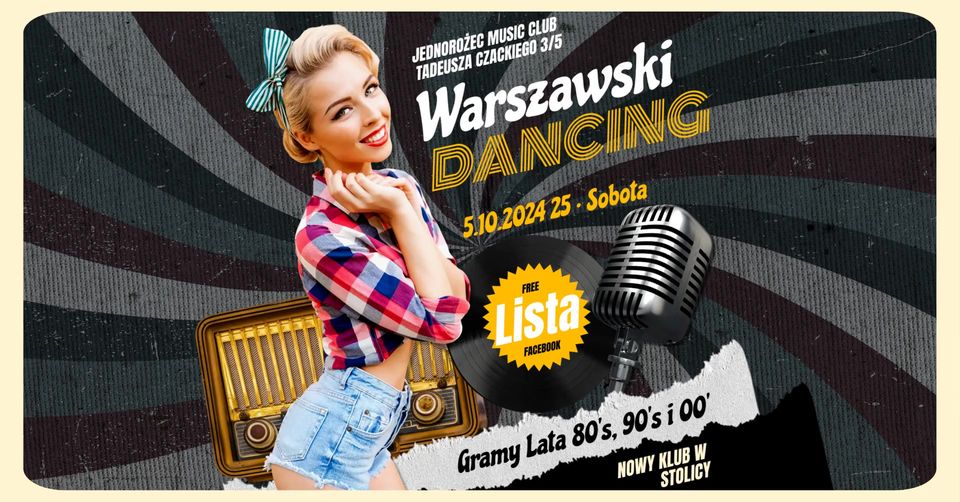 ＷＡＲＳＺＡＷＳＫＩ ＤＡＮＣＩＮＧ | Klub JEDNOROŻEC   SOBOTA 12.10 | lista FB wstęp wolny do 23:00