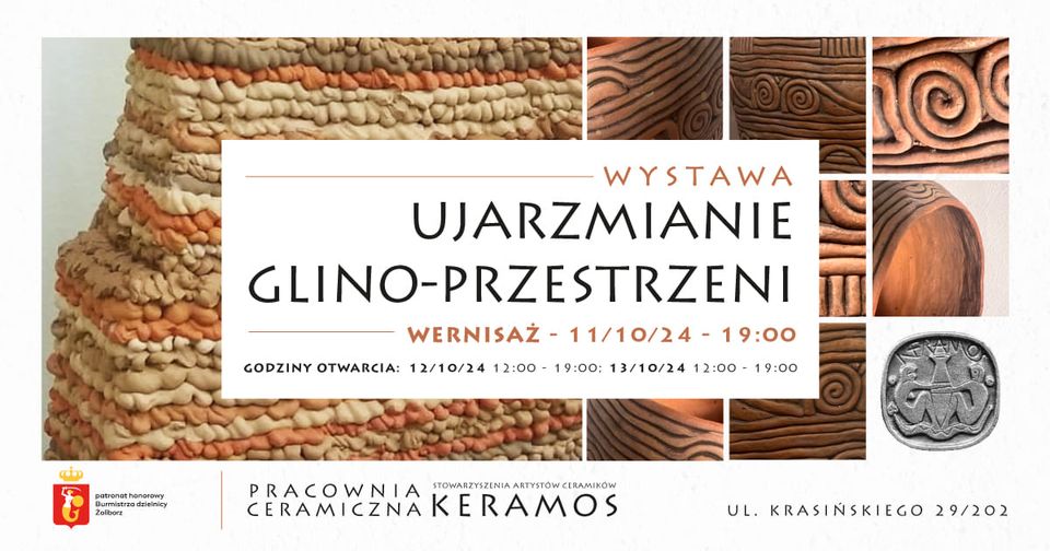 wystawa form ceramicznych pt.:Ujarzmianie glino- przestrzeni..