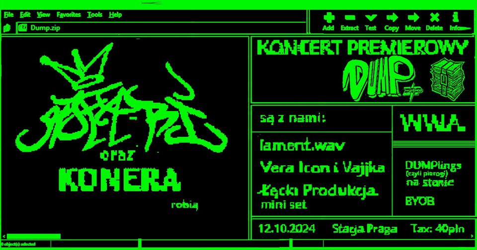 KONCERT PREMIEROWY Ryfa Ri oraz Konera - DUMP,ZIP II WARSZAWA + Vajjka, Vera Icon + goście