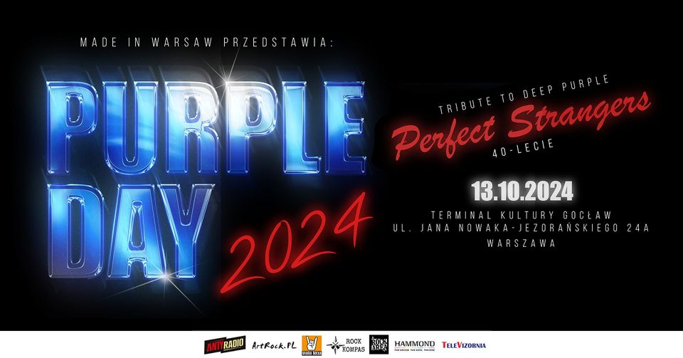 Purple Day 2024 - Tribute to Deep Purple & more | 40-lecie Perfect Strangers - Made in Warsaw