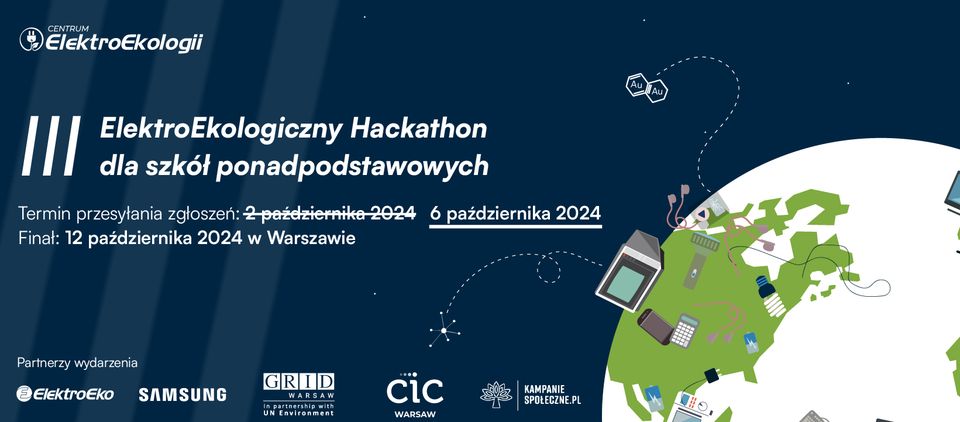 III ElektroEkologiczny Hackathon dla szkół średnich | zgłoście swój udział i wygrajcie super nagrody