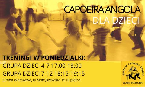 CAPOEIRA ANGOLA DLA DZIECI W ZIMBA WARSZAWA