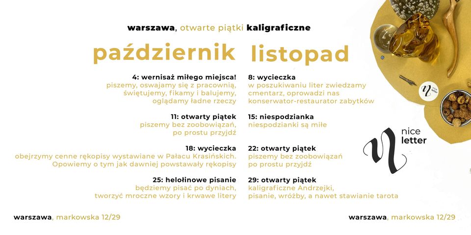 Otwarte kaligraficzne piątki!