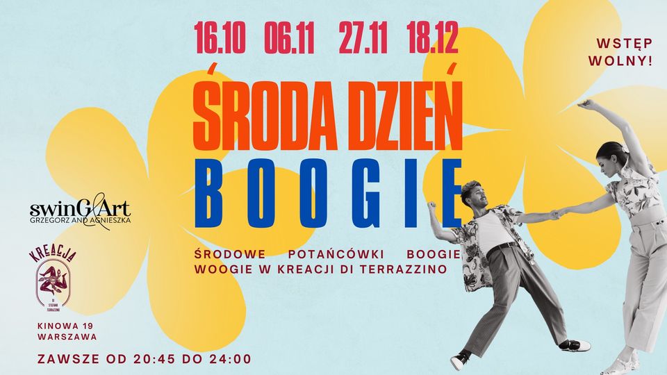 Środa Dzień ... Boogie! - regularne potańcówki Boogie Woogie w Kreacji!