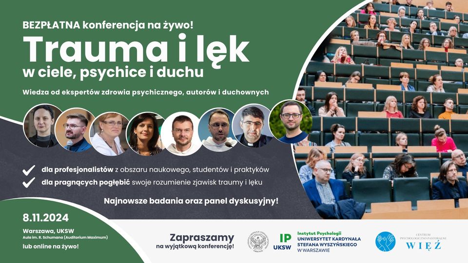 Trauma i lęk w ciele, psychice i duchu [konferencja Warszawa & online]