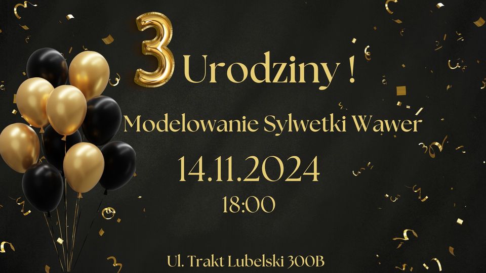 3 URODZINY GABINETU MODELOWANIE SYLWETKI WAWER !