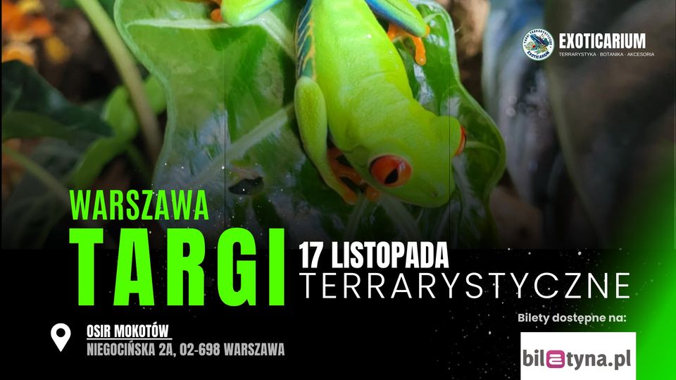 EXOTICARIUM Targi terrarystyczne WARSZAWA 2024 Terrarystyka Botanika Pająki Zwierzęta egzotyczne