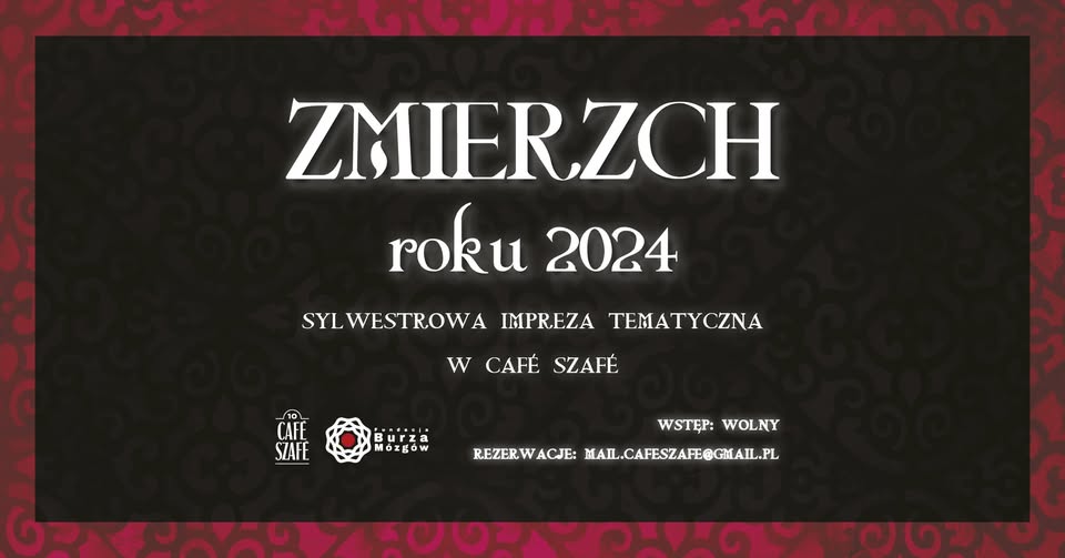 Zmierzch roku 2024 Sylwester w Cafe Szafe!