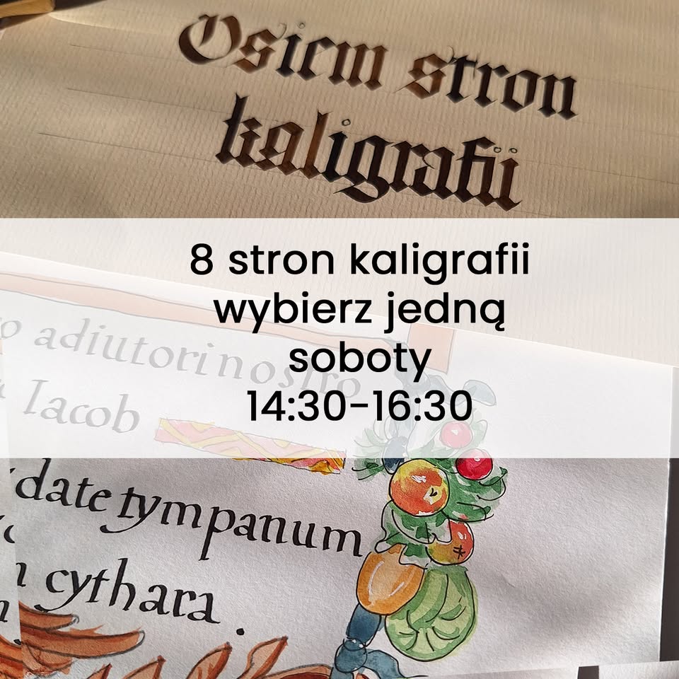 8 stron kaligrafii - wybierz jedną - soboty 14:30-16:30