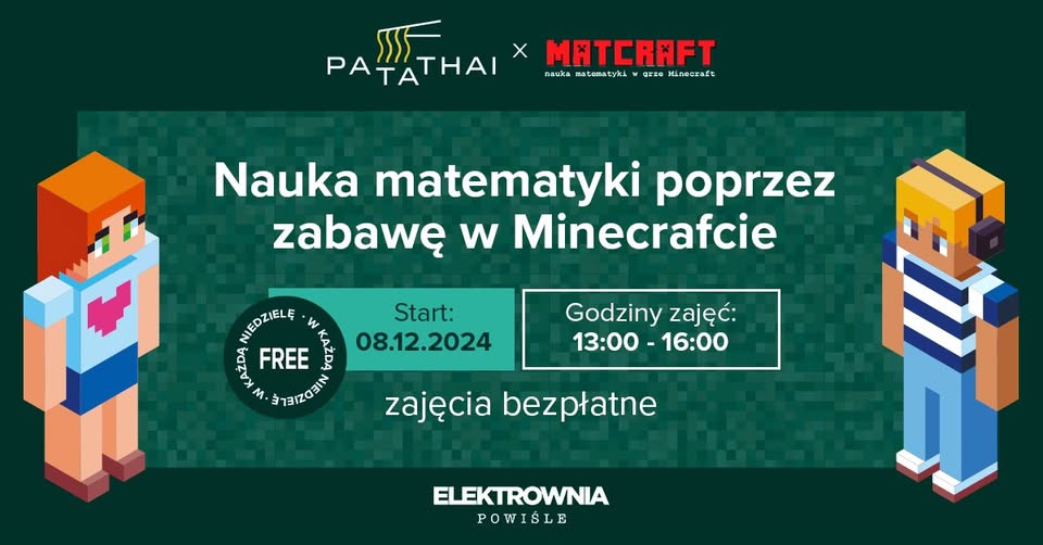 Minecraft x PaTaThai  Elektrownia Powiśle: Nauka Matematyki Poprzez Zabawę!