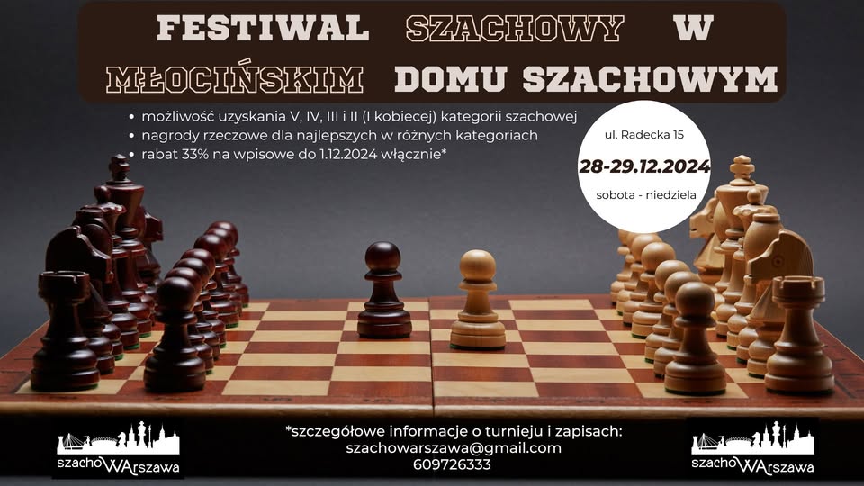 1. Festiwal szachowy w Młocińskim Domu szachowym