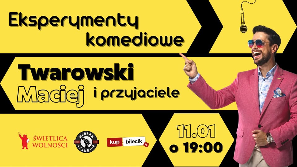 Eksperymenty komediowe: Gry i zabawy towarzyskie - Warsaw Stand-up x Maciej Twarowski